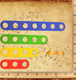 TOY MAKING- PLASTIC- 4X.5- FOUR HOLE PLANK- EACH