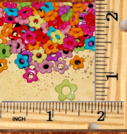 TOY MAKING- PLASTIC- RING- .5X.5- FLOWER- 100 CT- 38g- BAG