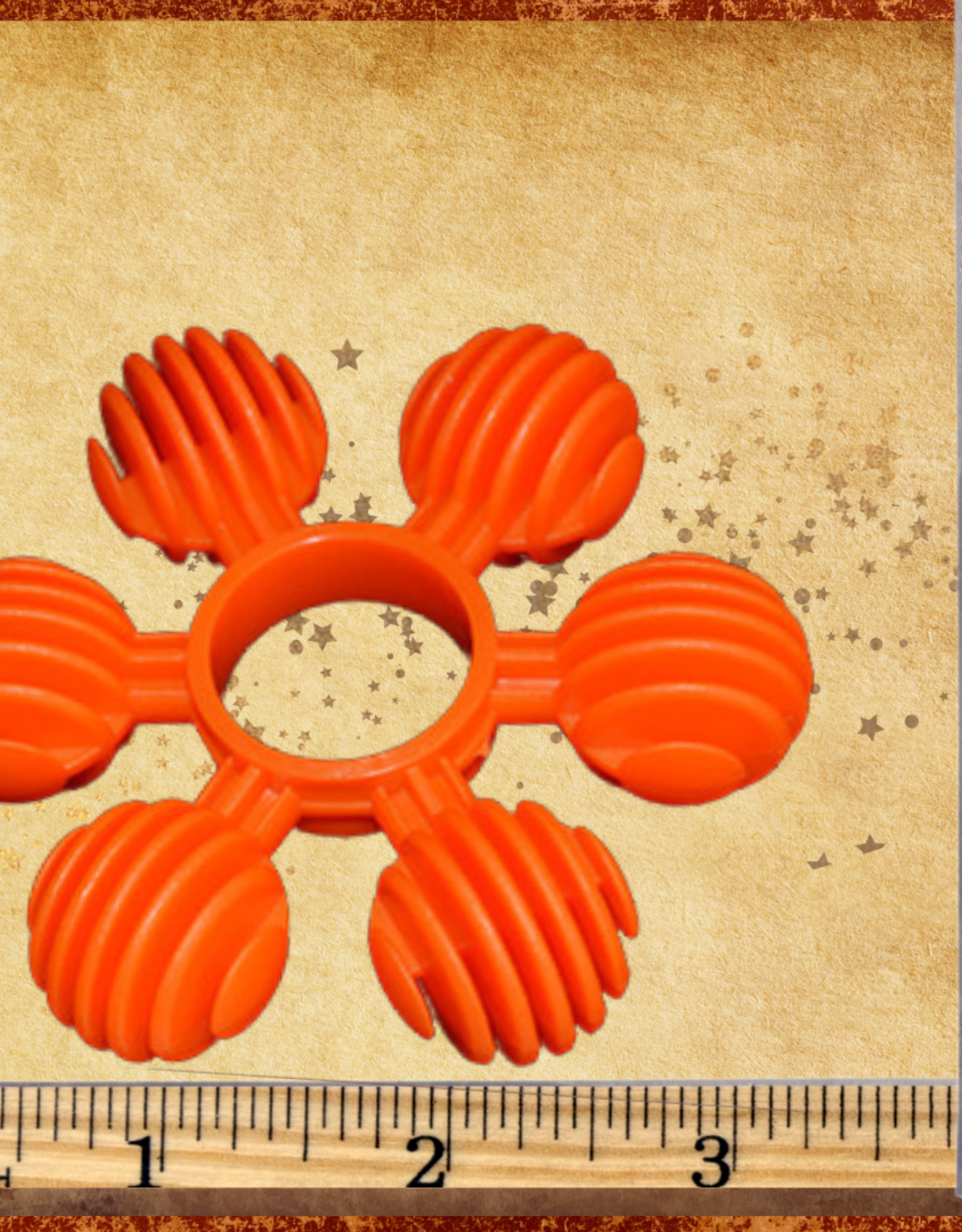 TOY MAKING- PLASTIC- RING- 3.25 DIA-7/8 HOLE- STAR