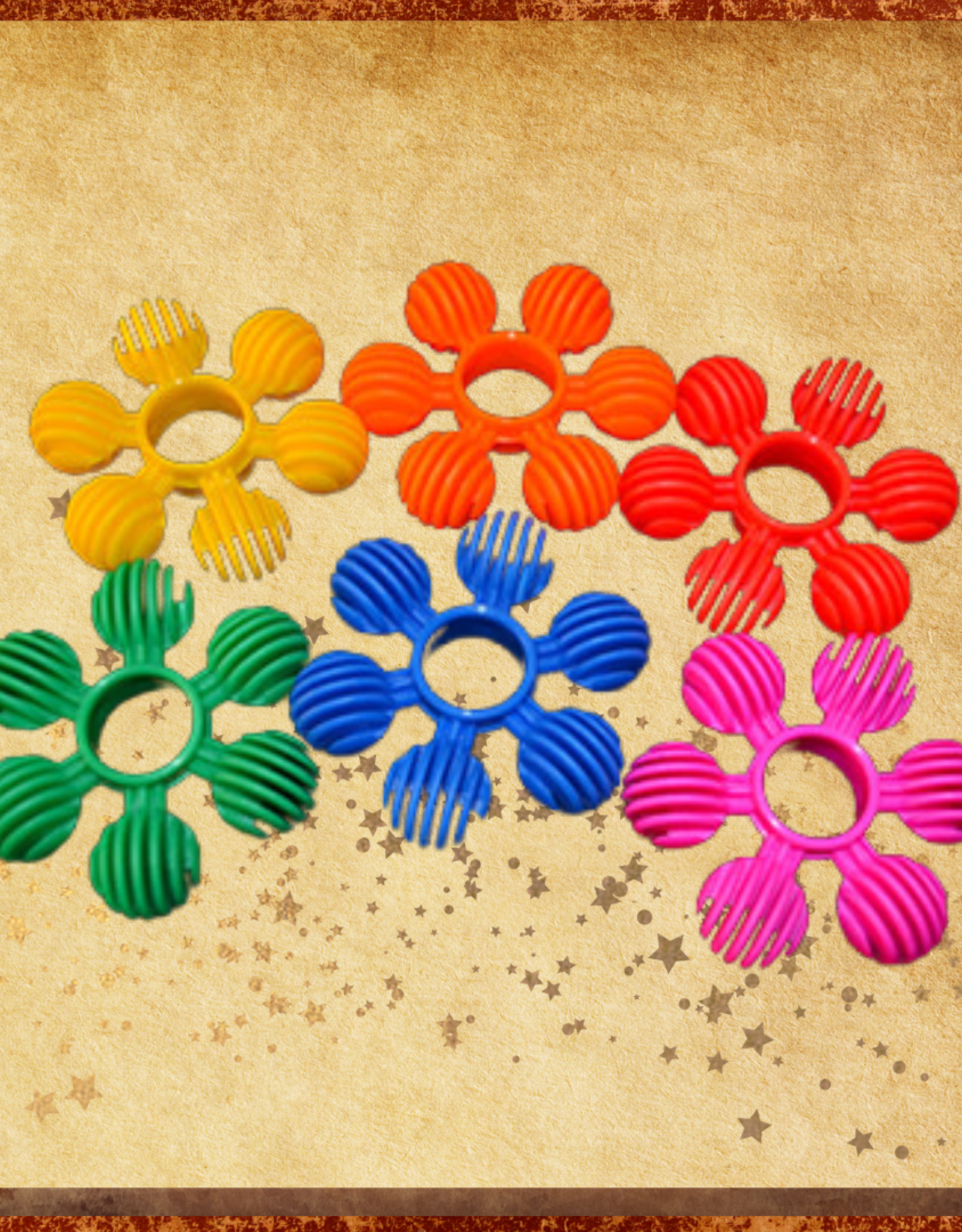 TOY MAKING- PLASTIC- RING- 3.25 DIA-7/8 HOLE- STAR