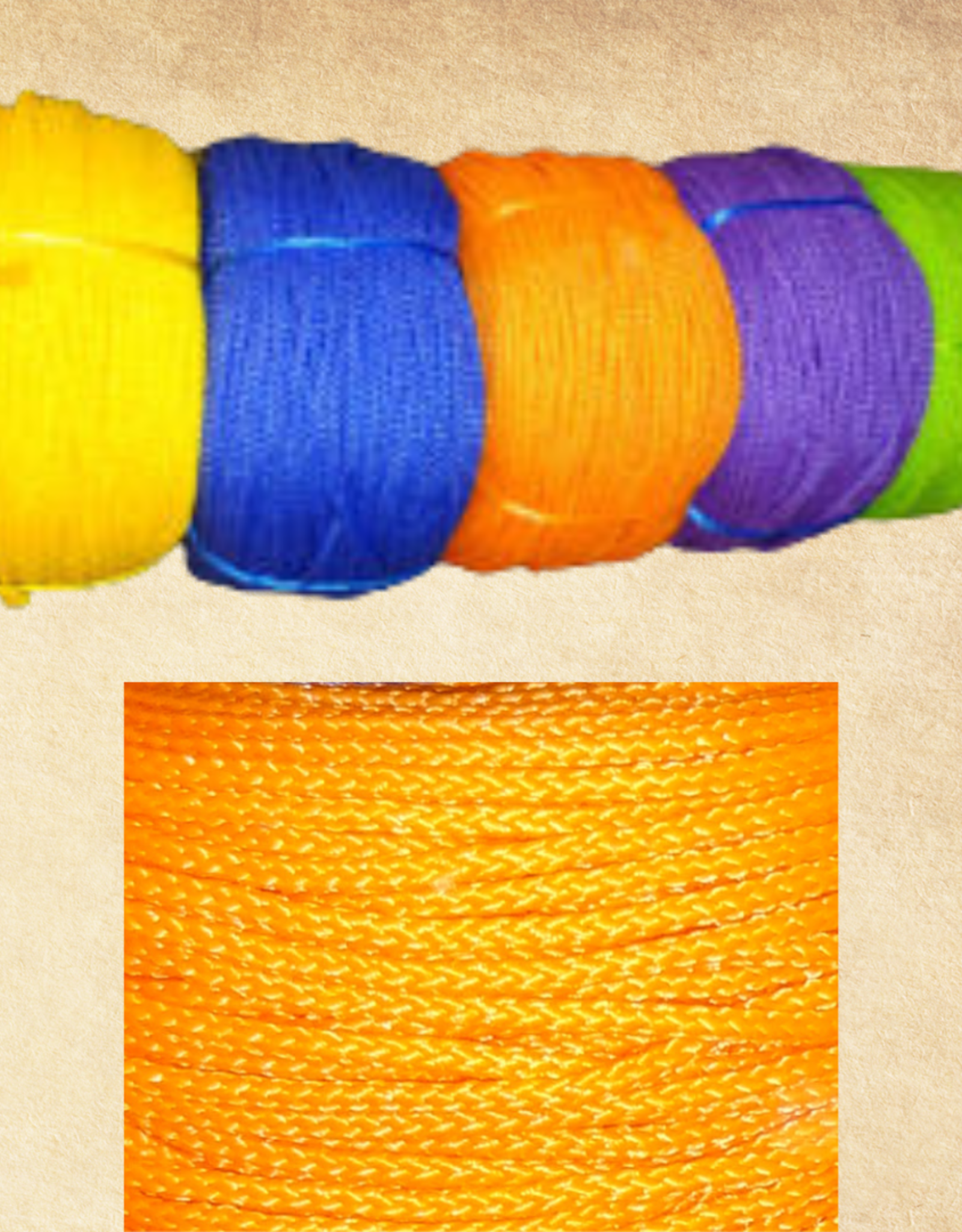 SUPER BIRD CREATIONS TOY MAKING- ROPE- POLLY- 10 FEET- ORANGE