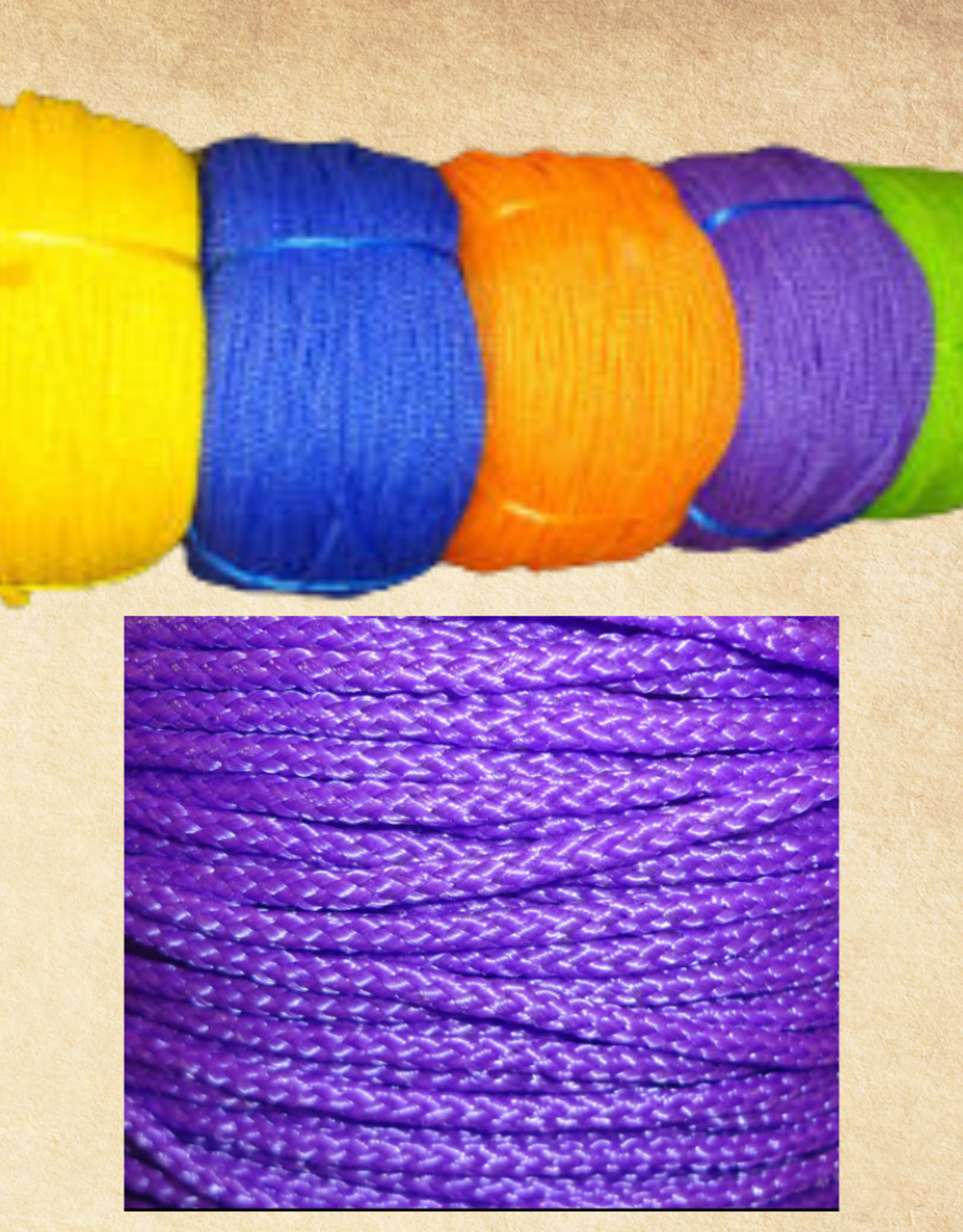 SUPER BIRD CREATIONS TOY MAKING- ROPE- POLLY- 10 FEET- PURPLE