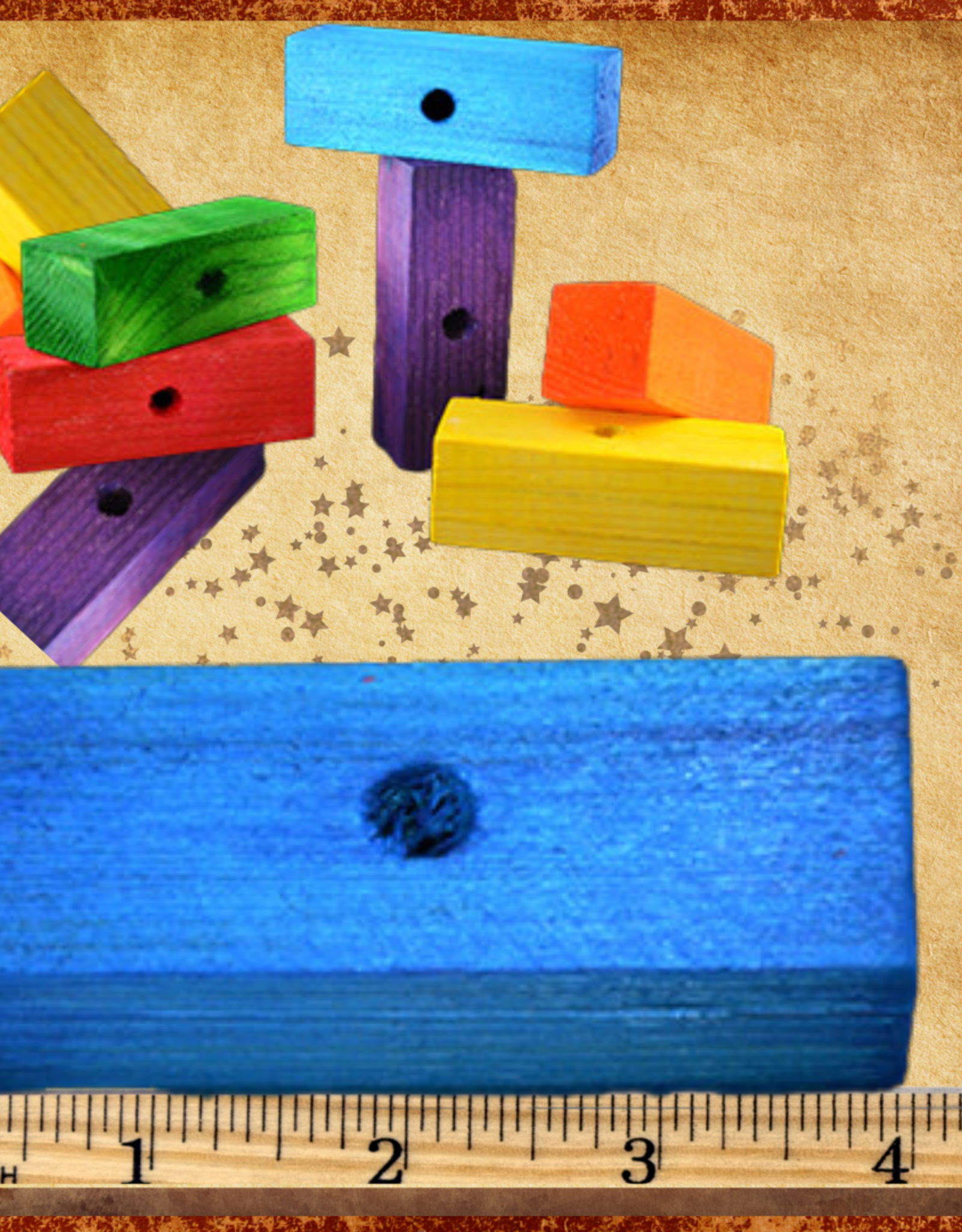 TOY MAKING- WOOD- 4X1-3/8X1-3/8- BLOCK- EACH