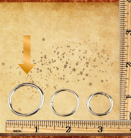 SUPER BIRD CREATIONS TOY MAKING- 19mm- RING- METAL- 1-INCH- O-RING-10 CT BAG