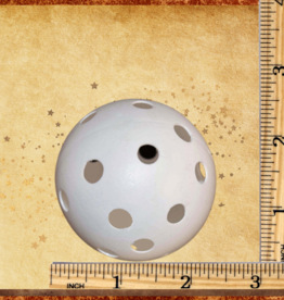 TOY MAKING- PLASTIC- BALL- 2.75X2.75X2.75- WIFFLE- BASEBALL- WHITE