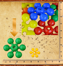 TOY MAKING- PLASTIC- RING- 3.25 DIA- STAR PUFF- 5/16 CENTER- EACH