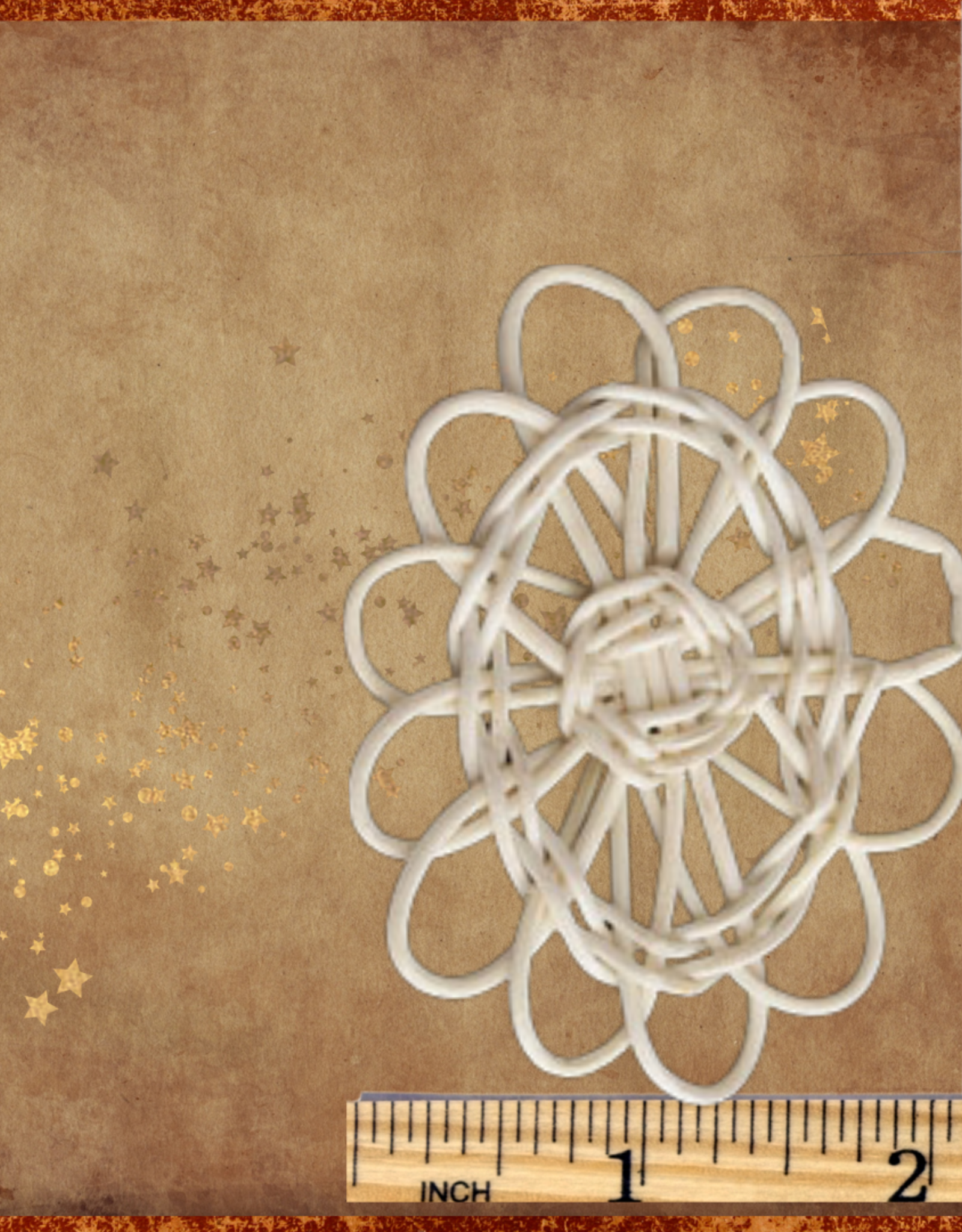 TOY MAKING- VINE- 3 1/2" x 2 1/2"- RATTAN DOILY- MINI