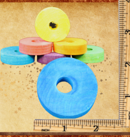 TOY  MAKING- BEAD- WOOD- 1.75 DIA, 1/2 " HOLE- CIRCLE- SMALL- EACH