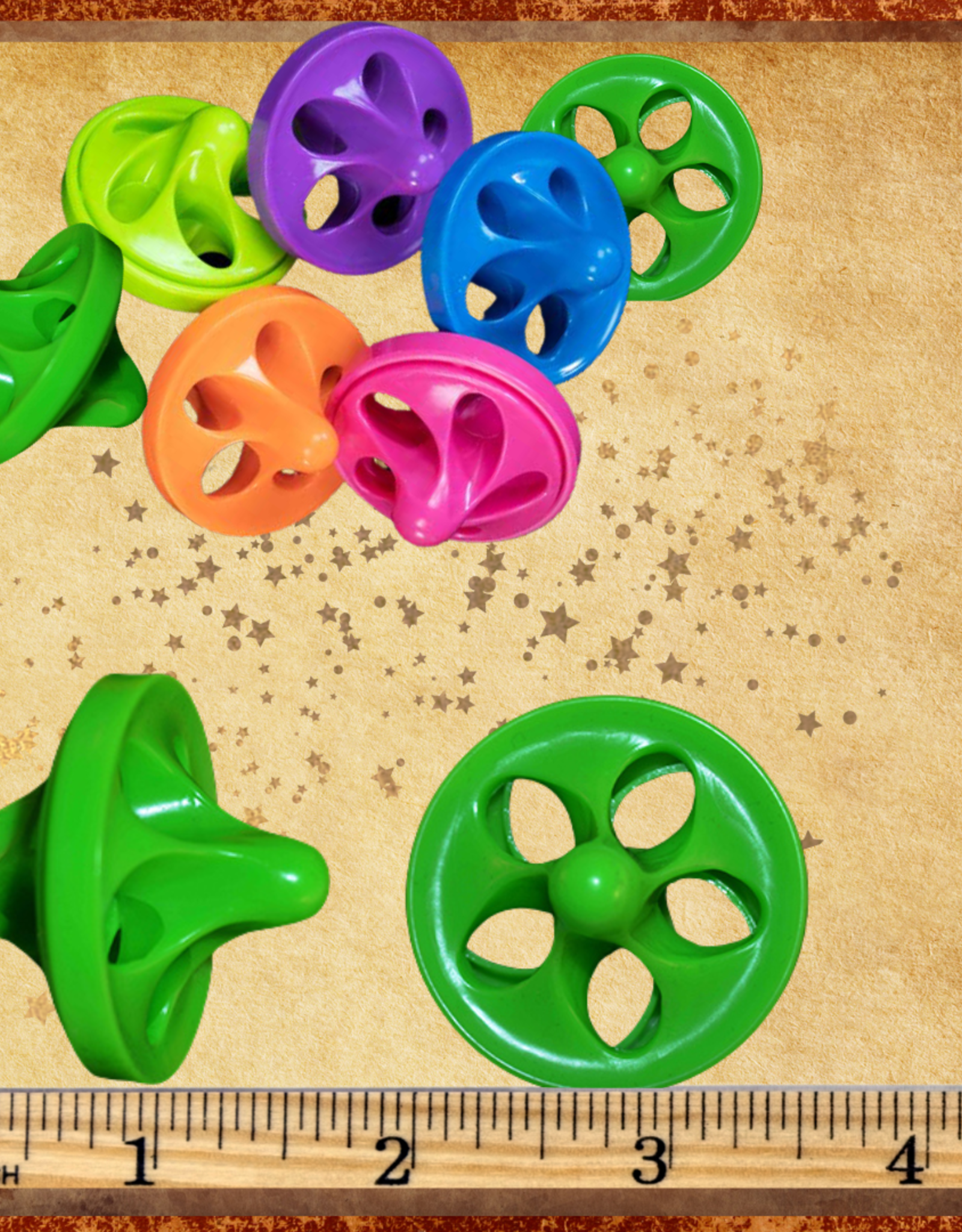 TOY MAKING- PLASTIC- 1.5X1.5- 1/4 HOLE- CYCLONE TOP- EACH