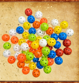 TOY MAKING- BALL- PLASTIC- 1.5X1.5X1.5- WIFFLE- GOLF BALL- COLORED