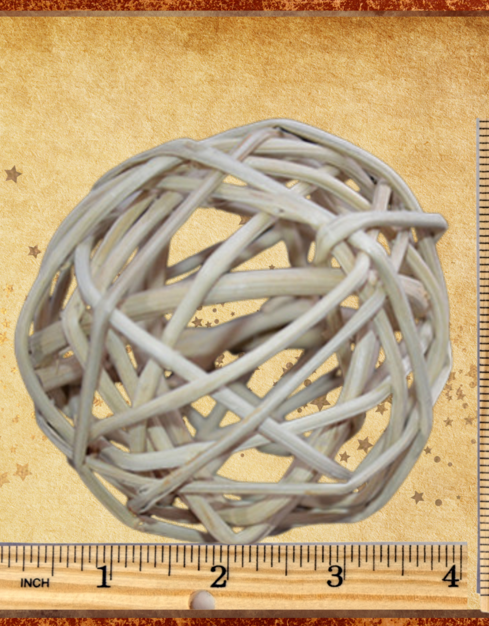 TOY MAKING- VINE BALL- 4X4X4- (10CM) NATURAL- EACH