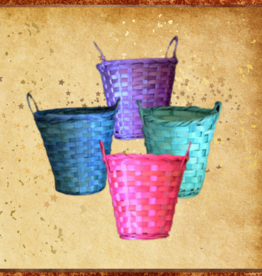 TOY MAKING- COLORED BASKET- 4.5X4.5- ASSORT COLORS- EACH