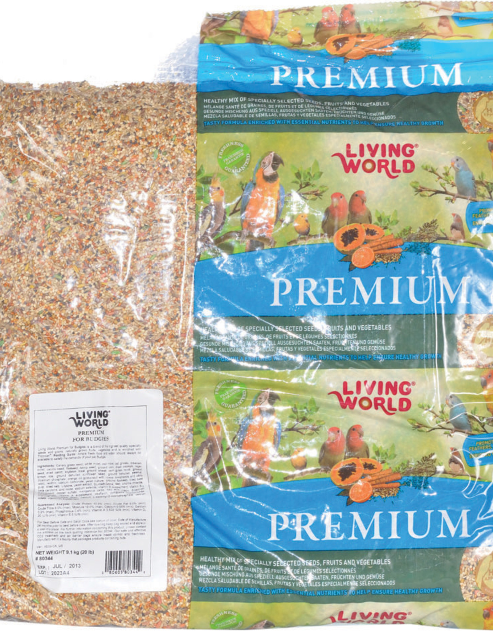 Living World Premium Parakeet/Budgie Mix, 20 lb, handle bag - Rhonda's  Aviary