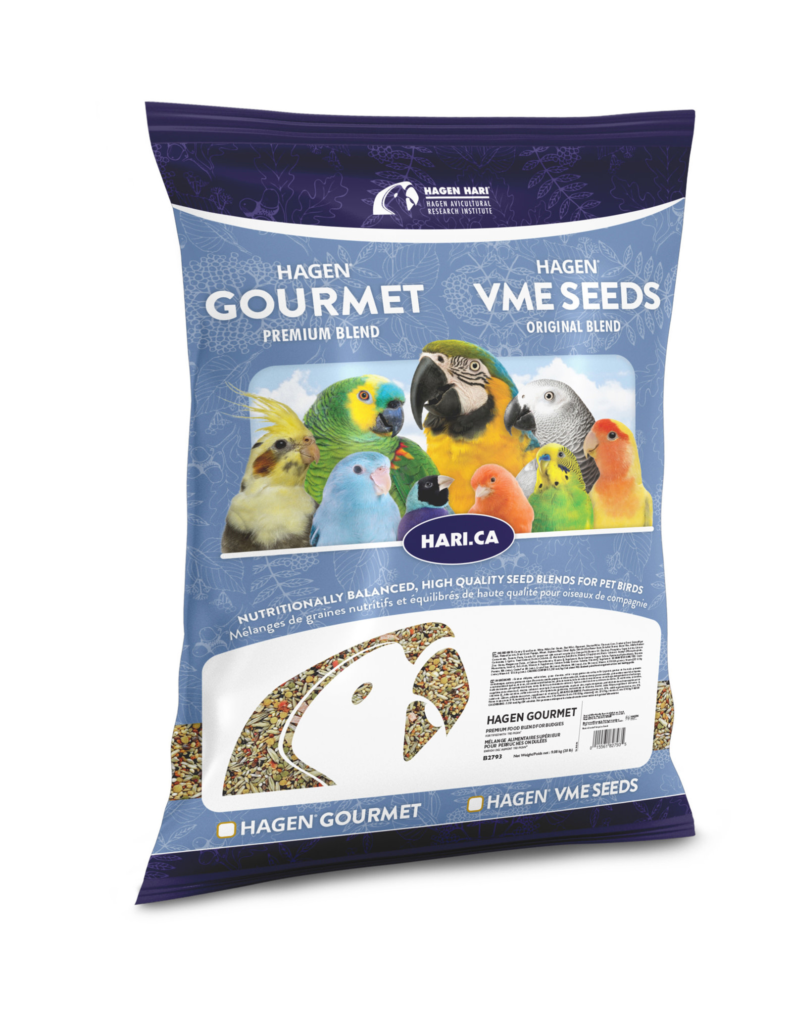 HARI BIN #103- HARI- B2793- GOURMET PREMIUM SEED MIX- 20 LB- BUDGIES ***NEW FOOD***