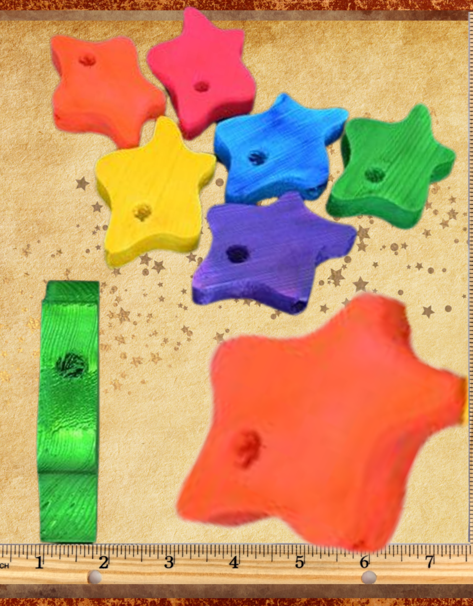 SUPER BIRD CREATIONS TOY MAKING- WOOD- 4X3X7/8- CHUNKY PINE STAR