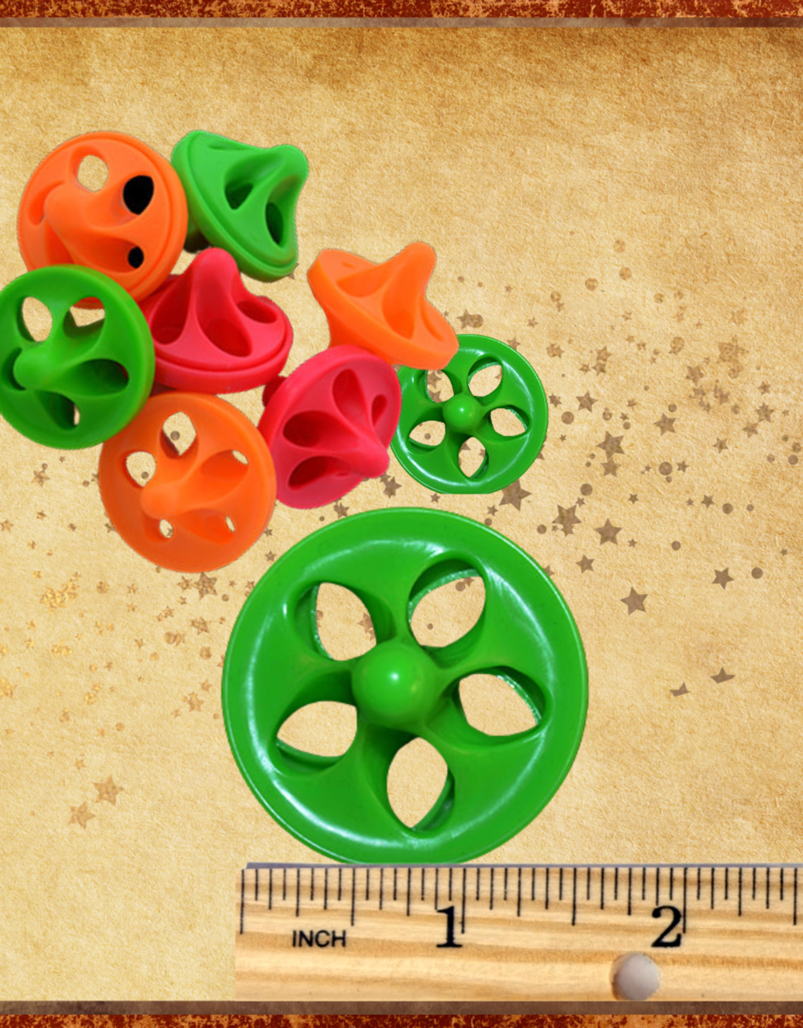 FOOT TOY- PLASTIC- 1.5X1.5X1.5- TOP