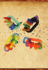 RHONDA'S AVIARY FOOT TOY- THE RATTLER- 2X1- ASSORTED COLORS- VARIATIONS ON A THEME, NOT ALL IDENTICAL- 1 PC