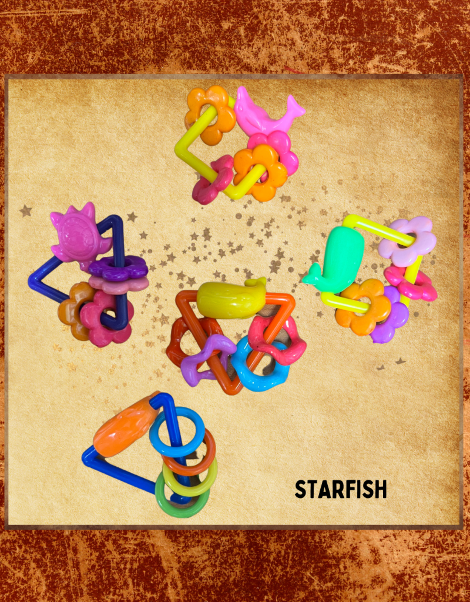 FOOT TOY- PLASTIC- 2X2X1- STARFISH