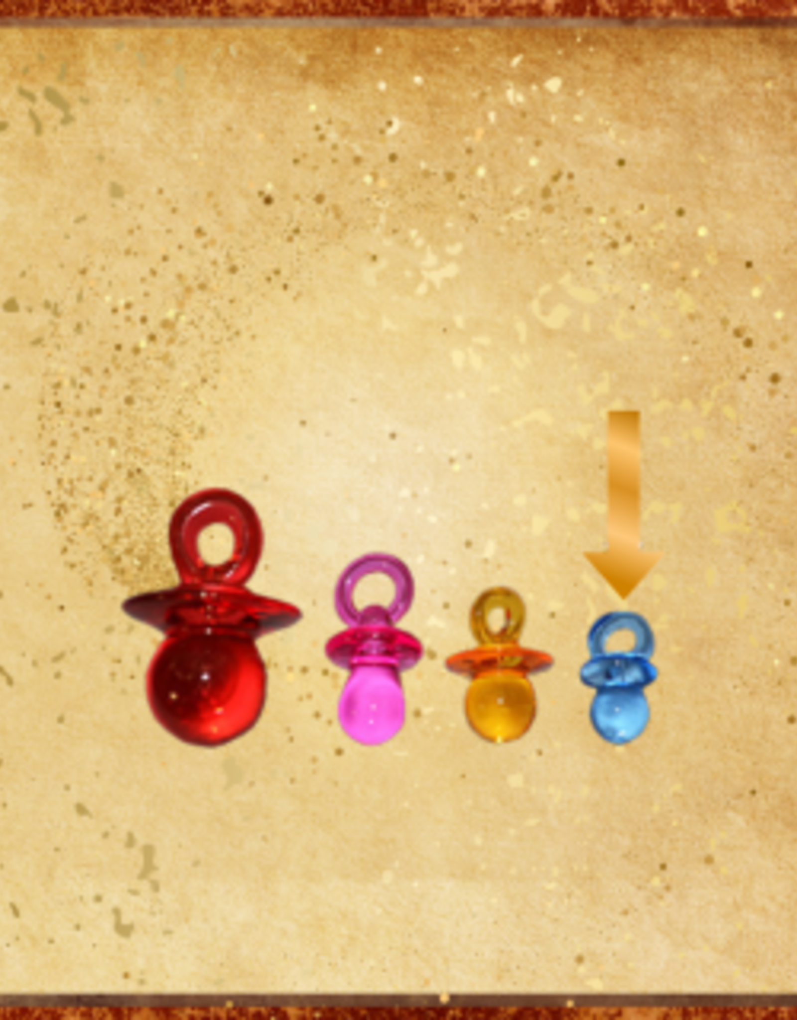 TOY MAKING- ACRYLIC- .25X.5X.5- PACIFIER- EACH