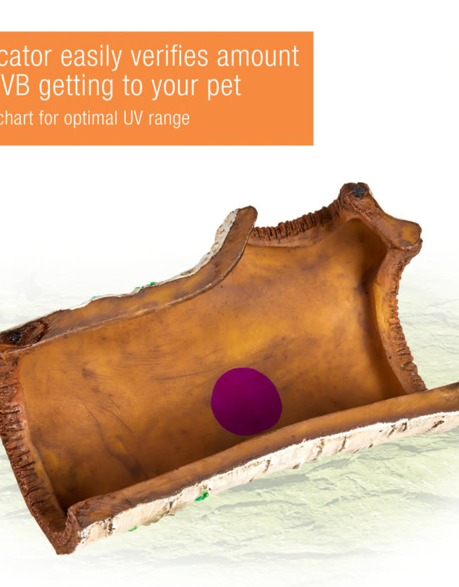 ZILLA PET PRODUCTS ZILLA- RAPID SENSE UV DECOR- 2.75X3.75X5.9- POPLAR LOG- MEDIUM