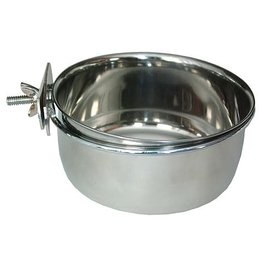 COOP CUP- WITH CLAMP- 2.5X2.5X2- STAINLESS STEEL CUP- 5 OZ
