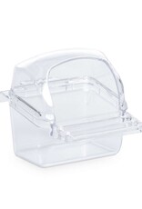PREVUE PET PRODUCTS, INC. PREVUE- 1219- REPLACEMENT BIRD CAGE CUP- HOODED- WITH PERCH- CLEAR