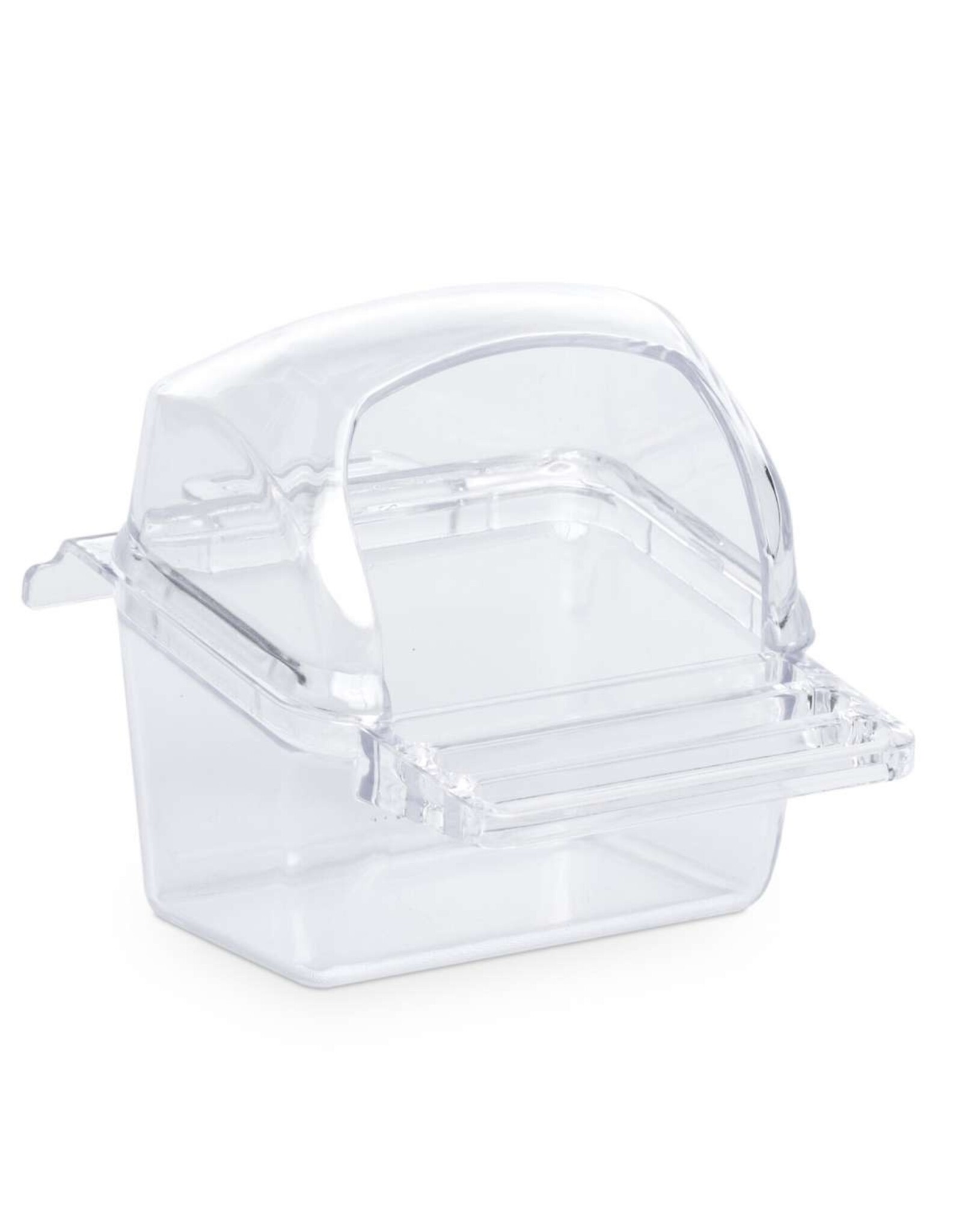 PREVUE PET PRODUCTS, INC. PREVUE- 1219- REPLACEMENT BIRD CAGE CUP- HOODED- WITH PERCH- CLEAR