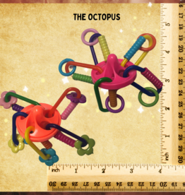 FOOT TOY- PLASTIC- 3.5X3.5X3.5- THE OCTOPUS