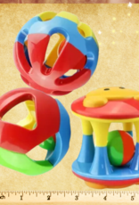 FOOT TOY-3X3X3- BIRDIE BALL- SHAPES- COLORS VARY- EACH
