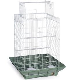PREVUE PET PRODUCTS, INC. PREVUE- SP851G/W- CLEANLIFE CAGE- 18X18X27- OPEN TOP- GREEN AND WHITE