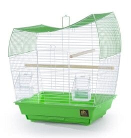 PREVUE PET PRODUCTS, INC. PREVUE-SP50081- BIRD CAGE- 14X11.25X18- 3/8 WIRE SPACING- SOUTH BEACH- GREENL/WHITE- WAVE TOP