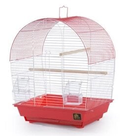 PREVUE PET PRODUCTS, INC. PREVUE-SP50100- BIRD CAGE- 14X11.25X18- 3/8 WIRE SPACING- SOUTH BEACH- CORAL/WHITE- DOMETOP
