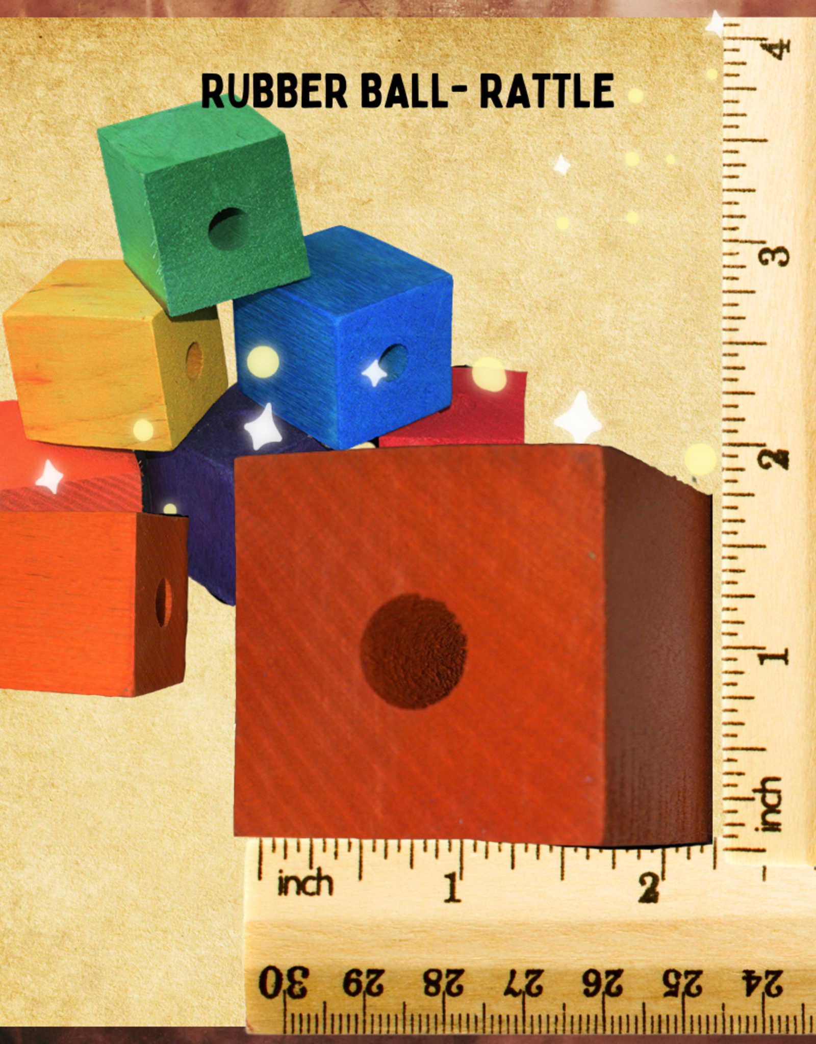 SUPER BIRD CREATIONS TOY MAKING- WOOD- 1.75X1.75- 1/2 HOLE- BLOCK- EACH