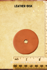 SUPER BIRD CREATIONS TOY MAKING- LEATHER  CIRCLE (DISK)- 2X2X.25- 5/16"  HOLE- EACH