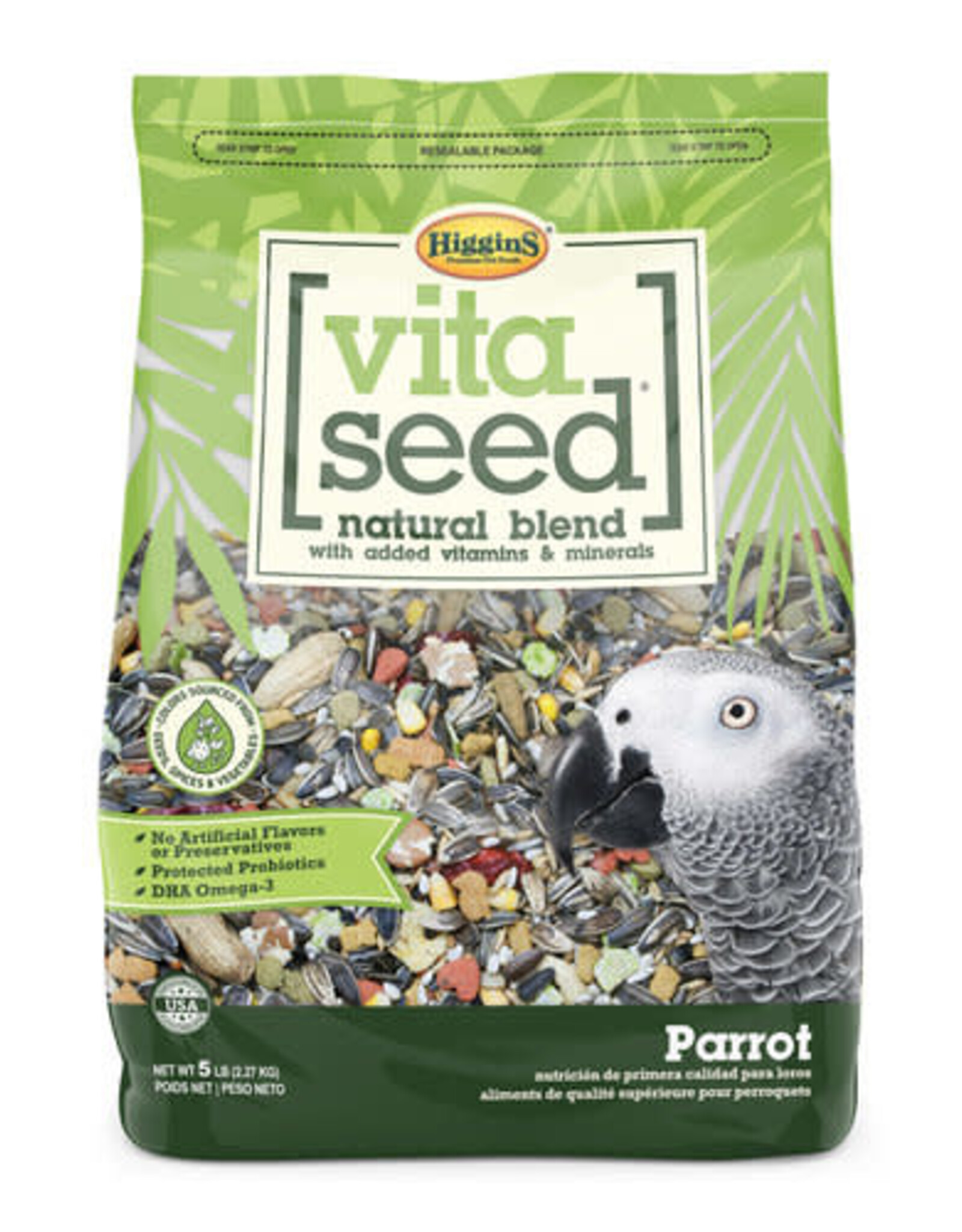 HIGGINS PREMIUM PET FOODS BIN #137- HIGGINS- VITA SEED- 18X5X34- PARROT- 25 LB