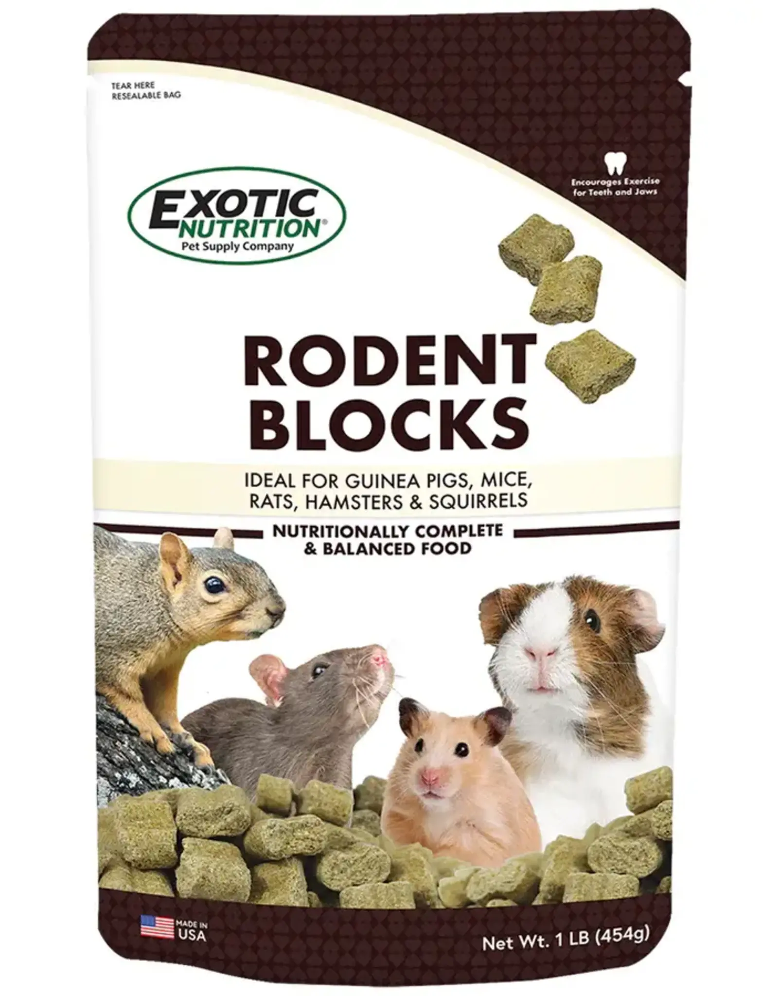 EXOTIC NUTRITION- EN-1879- RODENT BLOCKS- 1 LB