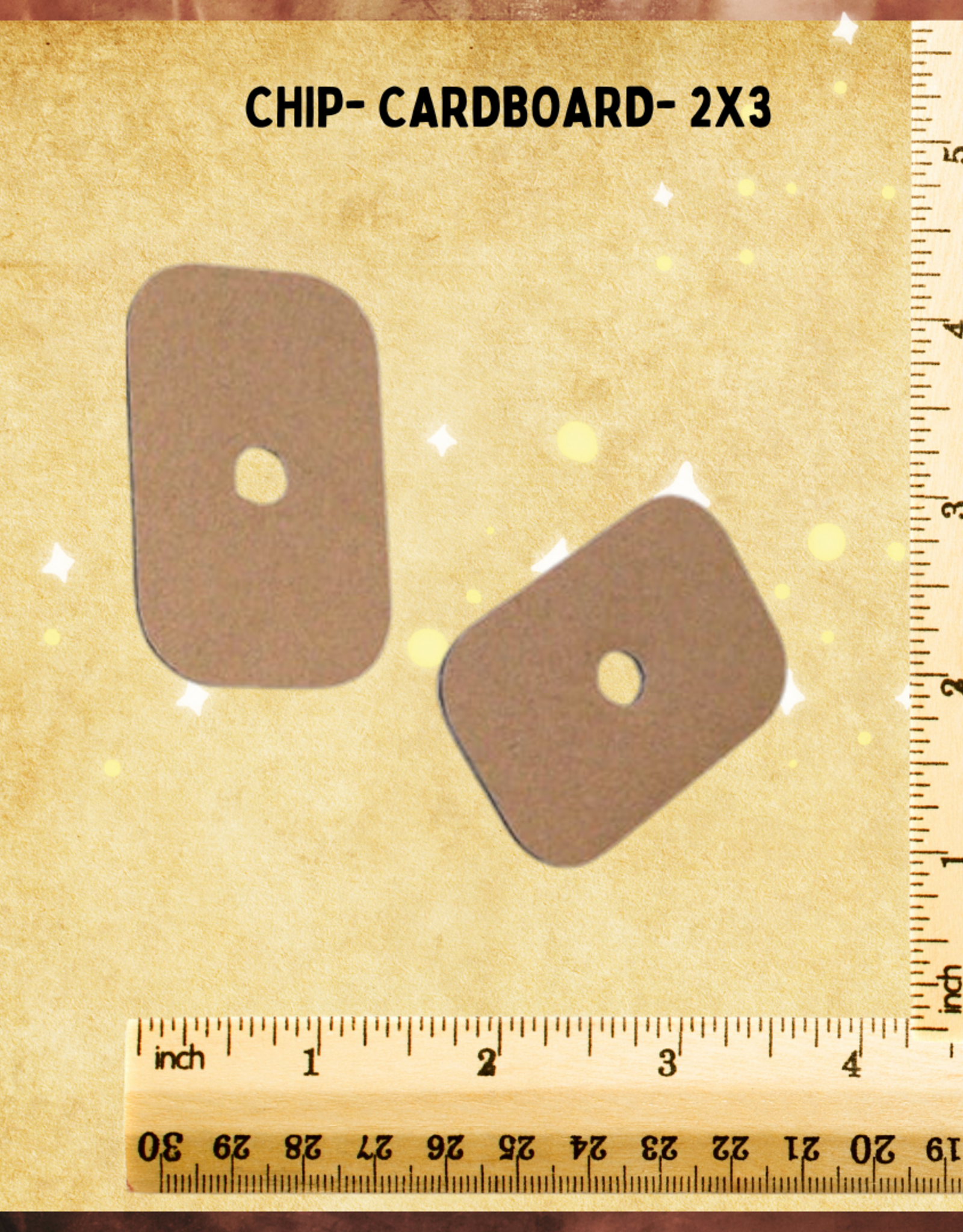 TOY MAKING- CHIP- CARDBOARD- 2X3- EACH