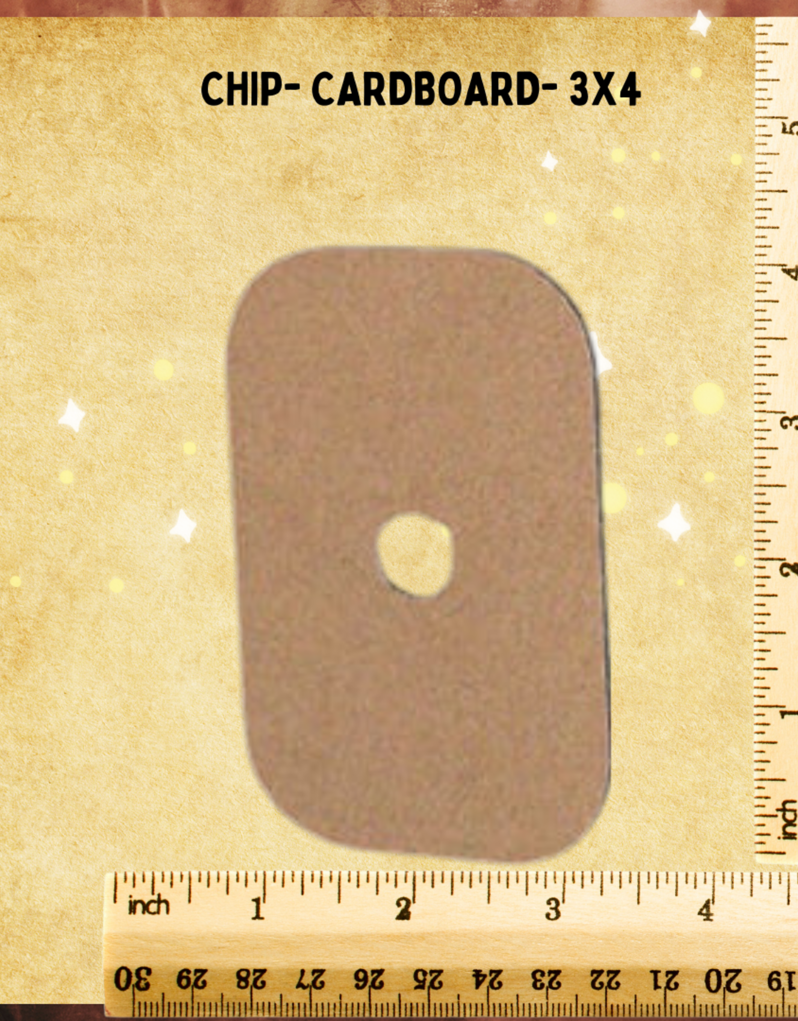 TOY MAKING- CHIP- CARDBOARD- 3X4- EACH