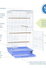 PREVUE PET PRODUCTS, INC. PREVUE- SPECONO1818H-PB- BIRD CAGE- 18X18X36- BLUE/WHITE