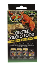 ZOO MED LABORATORIES, INC. ZOO MED- FSP-5- CRESTED GECKO DIET- 4X2X6- VALUE PACK- 3 VARIETIES (6 OZ) + ARBOREAL FEEDER CUP