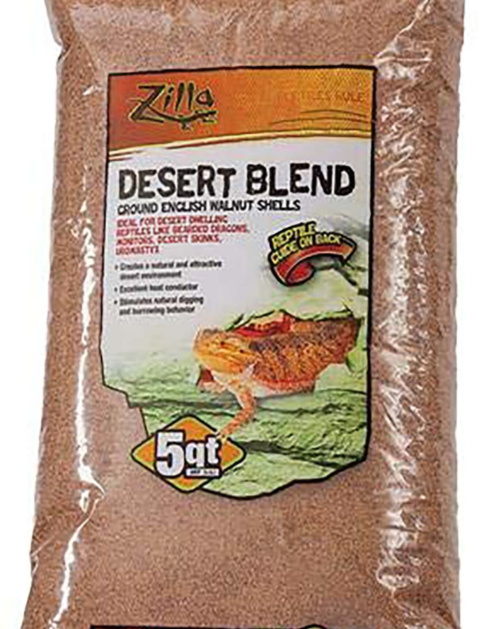 ZILLA PET PRODUCTS ZILLA- BEDDING- GROUND WALNUT LITTER- 16.5X7X4- DESERT BLEND- 5 QT