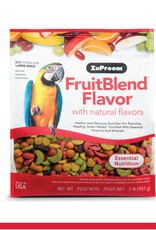 ZUPREEM ZUPREEM- FRUIT BLEND- PELLETED DIET- 8X6X3- 2 LB- LARGE BIRD