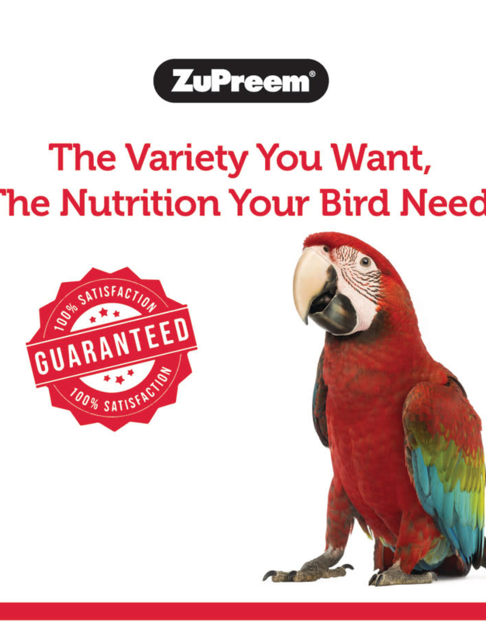 ZUPREEM ZUPREEM- FRUIT BLEND- PELLETED DIET- 8X6X3- 2 LB- LARGE BIRD