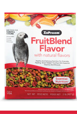 ZUPREEM ZUPREEM- FRUIT BLEND- PELLETED DIET- 8X6X3- 2 LB- PARROT/CONURE