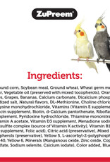 ZUPREEM ZUPREEM- FRUIT BLEND- PELLETED DIET- 5X3X8- 14 OZ- MEDIUM BIRD