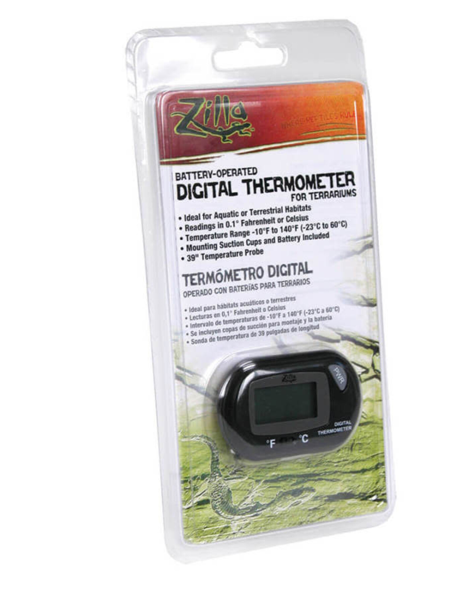 ZILLA PET PRODUCTS ZILLA- TERRARIUM- THERMOMETER- 2X3.90X7.50-  DIGITAL