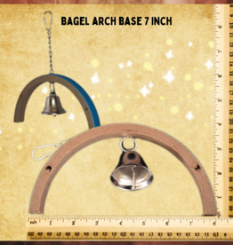 TOY MAKING- TOY BASE- BAGEL- 10X.5X9- ARCH- BAGEL ARCH- W/CHAIN AND BELL