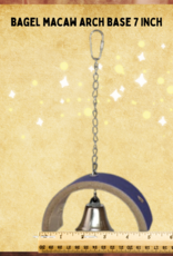 TOY MAKING- TOY BASE- BAGEL- 6X2X8- MACAW BAGEL- ARCH- W/CHAIN AND BELL