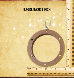 TOY MAKING- TOY BASE- BAGEL- 4.5X.5X6.5- BAGEL W/O-RING AND HOOK- 3 INCH