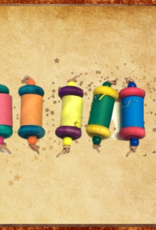 FOOT TOY- WOOD- 2.5X1X1- TOOTSIE ROLL- 1 PC